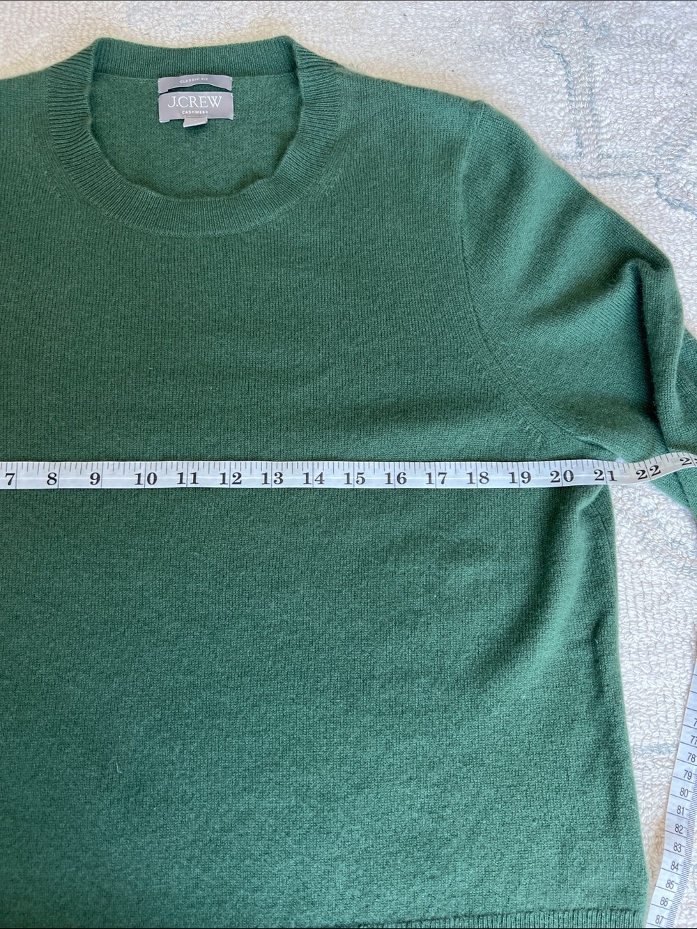 J. Crew Cashmere classic-fit crewneck sweater Green Size L - Picture 7 of 8